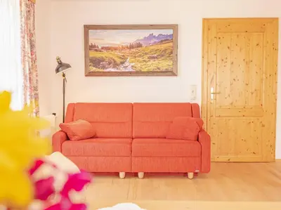 Ein Sitzbereich in der Unterkunft Zeiserhof