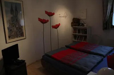 Ein Bett oder Betten in einem Zimmer der Unterkunft Dachstein