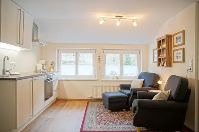 Küche/Küchenzeile in der Unterkunft Appartements Stocker - Zur Schmiede