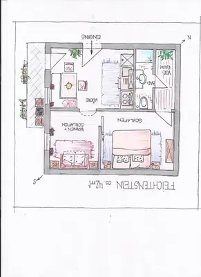 Grundriss der Unterkunft Biobauernhof Hauserbauer