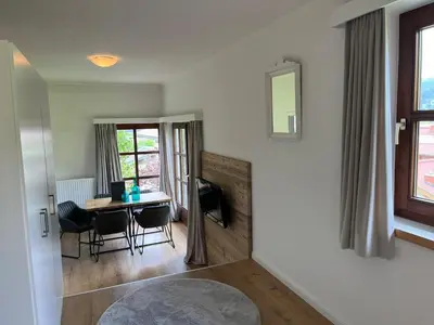 Ein Sitzbereich in der Unterkunft Kesselgrubs Wohlfühlappartements