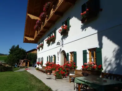 Das Gebäude in dem sich der Bauernhof befindet