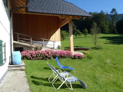 Ein Garten an der Unterkunft Russbachbauer