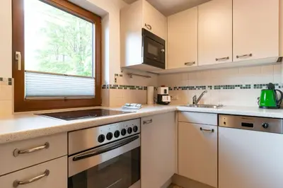 Küche/Küchenzeile in der Unterkunft Ferienwohnung Alpenecho