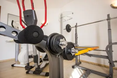 Das Fitnesscenter und/oder die Fitnesseinrichtungen in der Unterkunft Gästehaus Stabauer