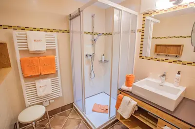Ein Badezimmer in der Unterkunft Forsterhof