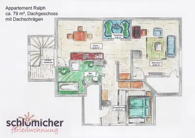 Grundriss der Unterkunft Apartment Schloemicher Leopold und Birgitt