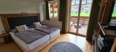 Ein Bett oder Betten in einem Zimmer der Unterkunft Ferienhaus Pepi