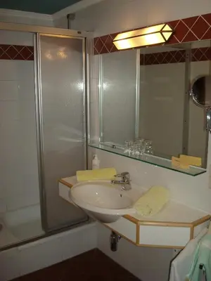 Ein Badezimmer in der Unterkunft Hotel Stegmühlhof