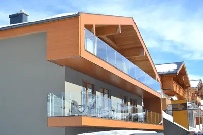 Ein Balkon oder eine Terrasse in der Unterkunft Mountain Vita