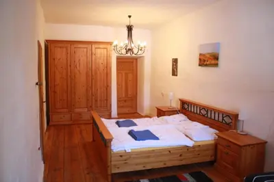 Ein Bett oder Betten in einem Zimmer der Unterkunft Bruggerhaus