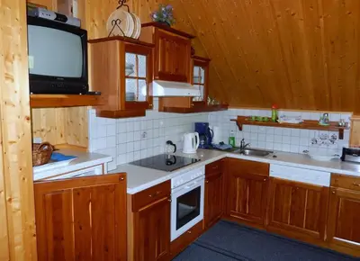 Küche/Küchenzeile in der Unterkunft Kleines Ferienhaus Koglerhütte
