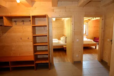 Ein Bett oder Betten in einem Zimmer der Unterkunft Hüttendorf Schladming