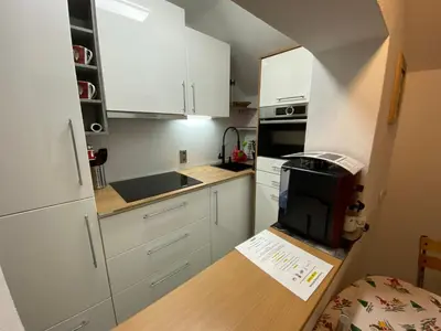 Küche/Küchenzeile in der Unterkunft Ferienwohnung Holiday