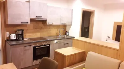 Küche/Küchenzeile in der Unterkunft Die Atempause - appartements