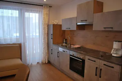 Küche/Küchenzeile in der Unterkunft Die Atempause - appartements