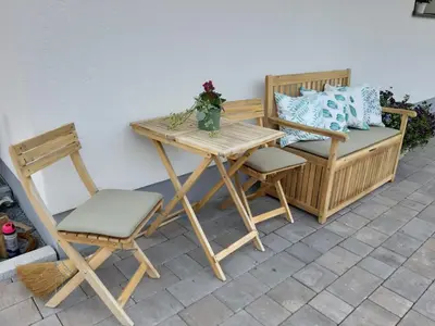 Ein Sitzbereich in der Unterkunft Die Atempause - appartements
