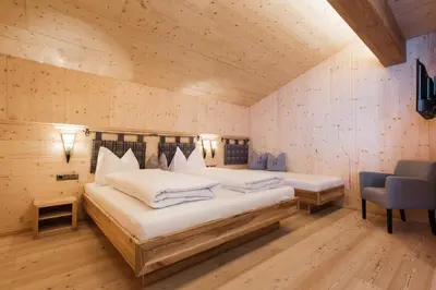 Ein Bett oder Betten in einem Zimmer der Unterkunft Pension Unterhof