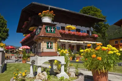 Ein Garten an der Unterkunft Familiengästehaus Ingrid