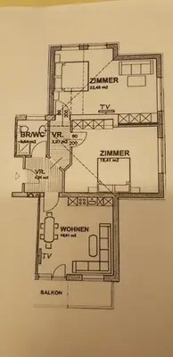 Grundriss der Unterkunft Appartement Thunhart Manfred & Doris