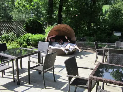 Ein Garten an der Unterkunft Haus Alexander