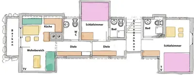 Grundriss der Unterkunft Gästehaus Christl
