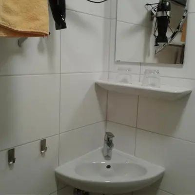 Ein Badezimmer in der Unterkunft Haus Alpenrose