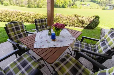 Ein Garten an der Unterkunft Ferienwohnung Claudia