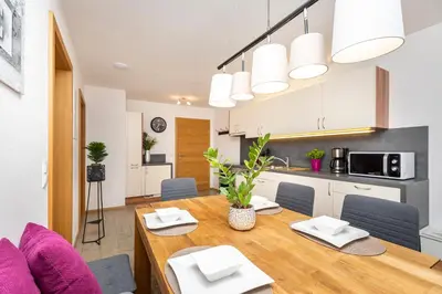 Küche/Küchenzeile in der Unterkunft Appartement Bergpanorama
