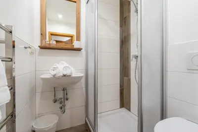 Ein Badezimmer in der Unterkunft Appartement Angerhaus