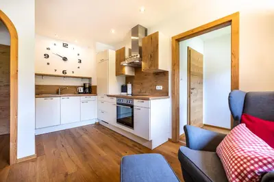 Küche/Küchenzeile in der Unterkunft Appartement Angerhaus