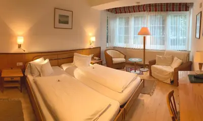 Ein Sitzbereich in der Unterkunft Landhaus Lührmann