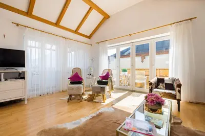 TV/Unterhaltungsangebot in der Unterkunft Pfamhaus Luxury Apartments