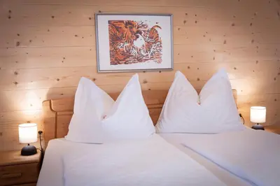 Ein Bett oder Betten in einem Zimmer der Unterkunft Ferienwohnung Dichtlbauer