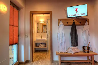 Ein Bett oder Betten in einem Zimmer der Unterkunft Chalet4You