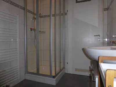 Ein Badezimmer in der Unterkunft Luxusappartement Haus 157