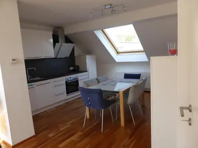 Küche/Küchenzeile in der Unterkunft Luxusappartement Haus 157