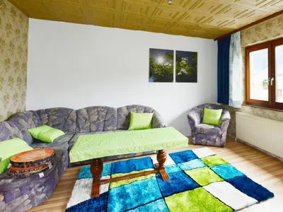 Ein Sitzbereich in der Unterkunft Ferienhaus Weiss