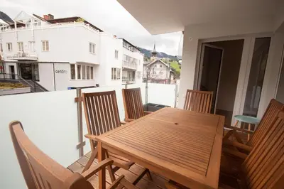 Ein Balkon oder eine Terrasse in der Unterkunft Stadtdomizil Schladming by Schladming-Appartements