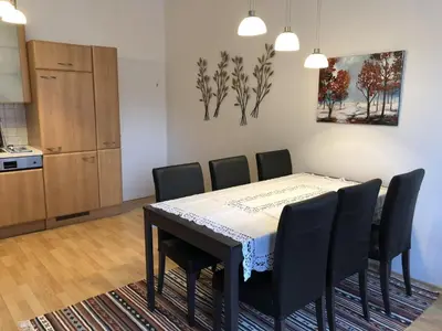 Küche/Küchenzeile in der Unterkunft Apartment zur Schmiede - by myNests