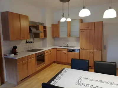 Küche/Küchenzeile in der Unterkunft Apartment zur Schmiede - by myNests