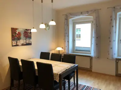 Ein Sitzbereich in der Unterkunft Apartment zur Schmiede - by myNests
