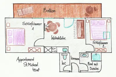 Grundriss der Unterkunft Haus Ausblick