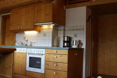 Küche/Küchenzeile in der Unterkunft Biohof Sauschneider