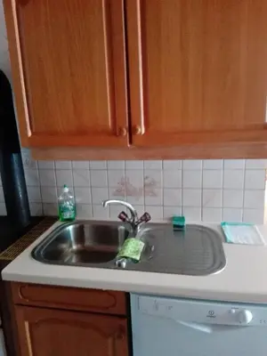 Küche/Küchenzeile in der Unterkunft La vecchia Mesnerhaus