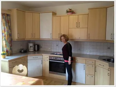 Küche/Küchenzeile in der Unterkunft Ferienwohnung Haus Einhirn