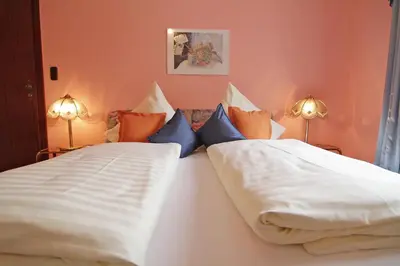 Ein Bett oder Betten in einem Zimmer der Unterkunft Appartements am Kurpark