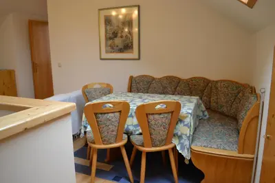 Ein Sitzbereich in der Unterkunft Haus Verdi