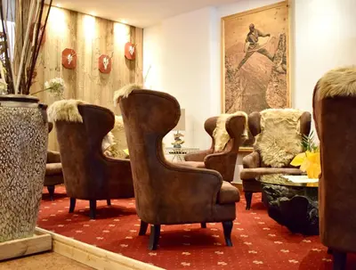 Ein Sitzbereich in der Unterkunft Gosau Apartment 006