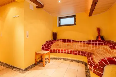Ein Bett oder Betten in einem Zimmer der Unterkunft Landhaus Blaubeerhügel